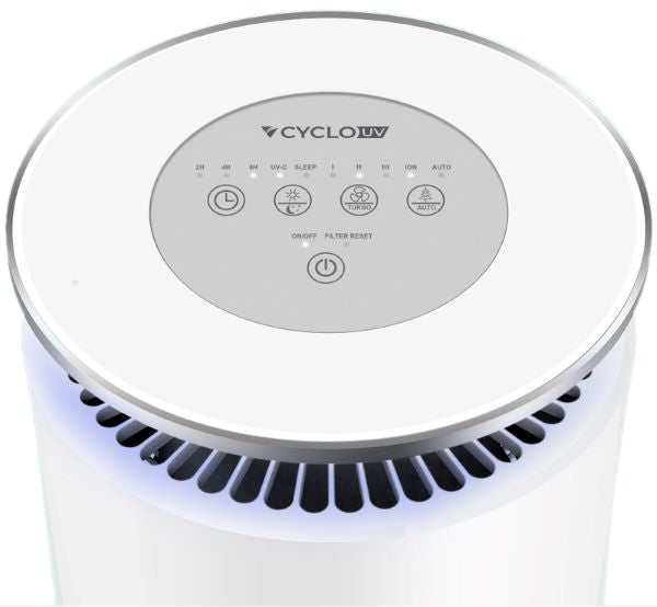Cyclo UV 310C | Purificateur d'air portatif aux Ultraviolets - WiFi - Débit d’air jusqu’à 135 PCM - Blanc-SONXPLUS.com